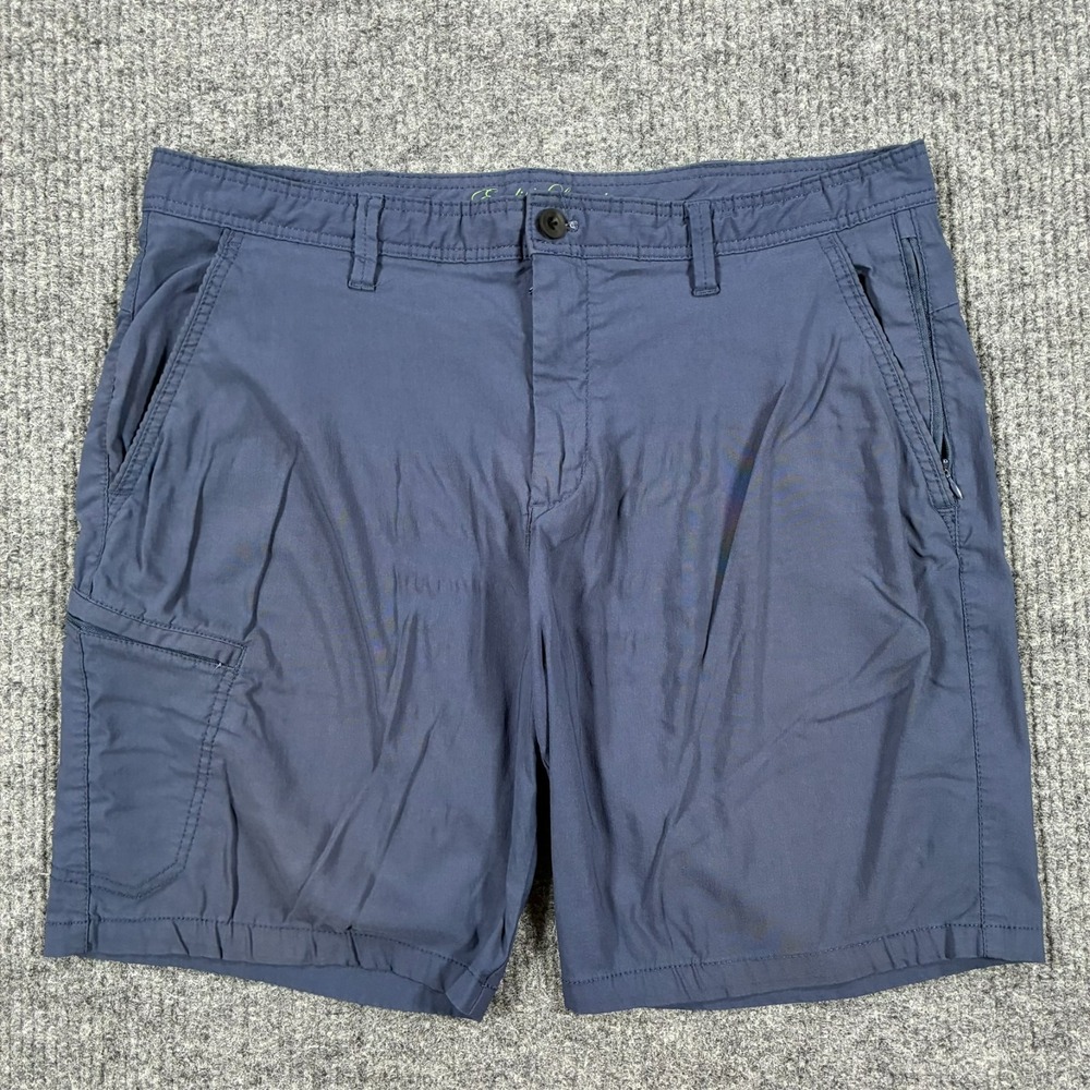 English Laundry Mens Cargo Shorts Size 38W Navy Zip Pocket Casual Outdoor